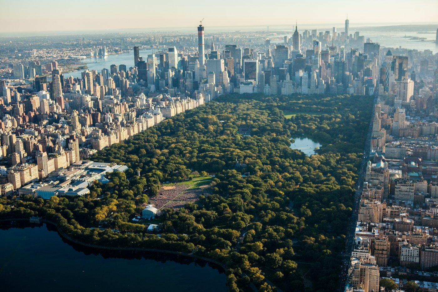 Aerial view of Central Park in Manhattan